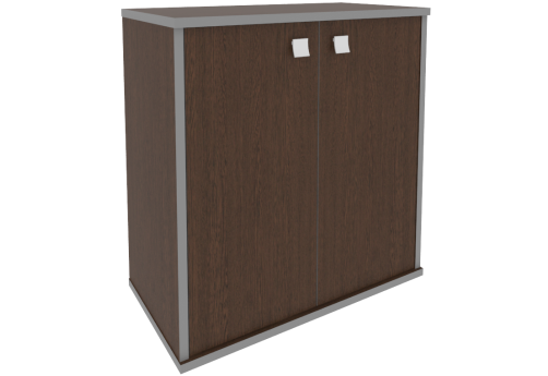 Шкаф низкий широкий закрытый, цвет венге