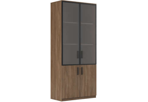 Шкаф для бумаг с древесным фасадом, цвет дуб