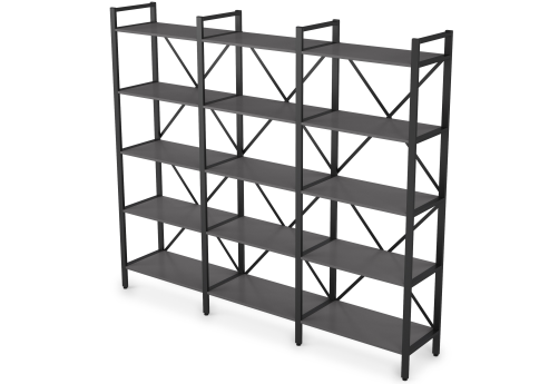 Стеллаж тройной, цвет графит