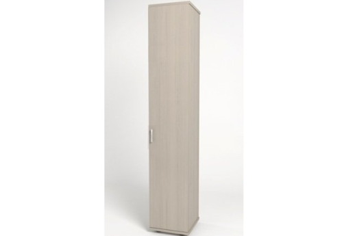 Шкаф высокий узкий закрытый, цвет дуб молочный