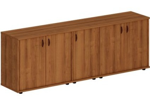 Шкаф комбинированный низкий (закрытый + закрытый узкий + закрытый) Мансберг, цвет орех