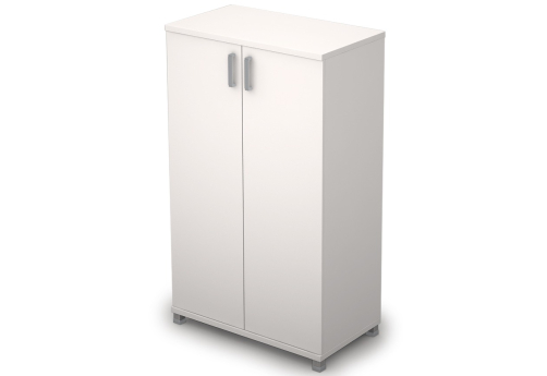 Шкаф средний широкий закрытый Деко, цвет белый