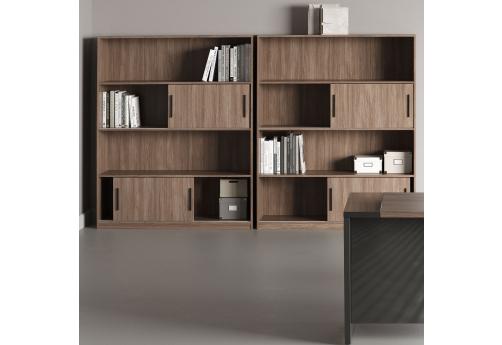 Группа стеллажей с древесным фасадом Виенсо, цвет дуб