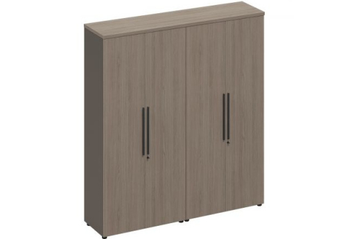Шкаф широкий высокий Британия, цвет дуб + серый