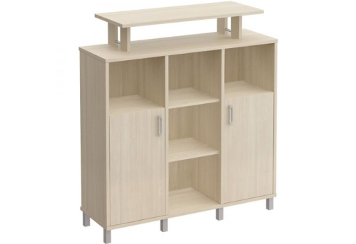 Стеллаж средний с надстройкой Сидней, цвет дуб шамони