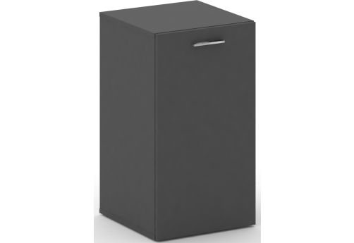 Шкаф узкий низкий правый Милтон, цвет базальт