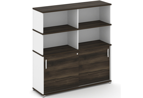 Шкаф-купе опорный/приставной с надставкой высокой Динен, цвет дуб мали-белый