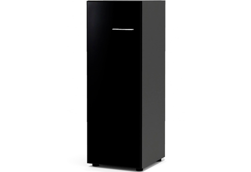 Шкаф средний узкий со стеклом Адриатика, цвет антрацит