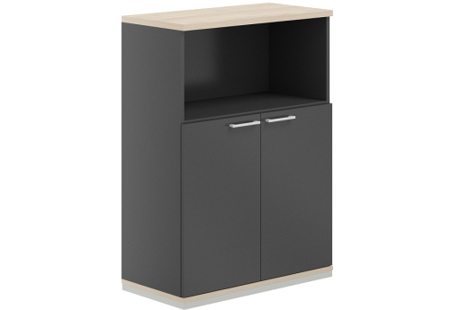 Шкаф 3 уровня с нишей Фламинго, цвет антрацит + акация