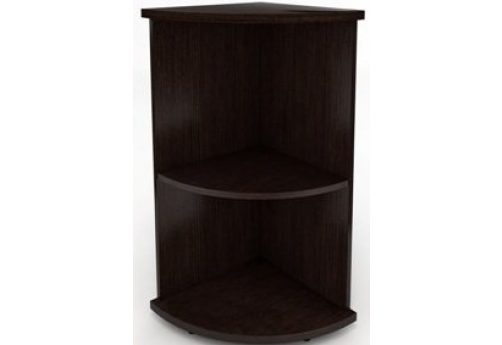 Стеллаж низкий угловой, цвет венге