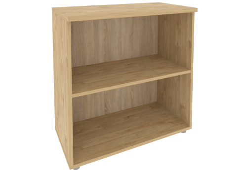 Стеллаж низкий широкий, цвет тиквуд светлый