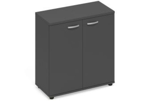 Шкаф низкий закрытый Мира Нумо, цвет антрацит премиум