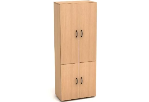 Шкаф высокий закрытый (4 двери), цвет бук