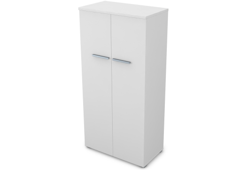 Шкаф средний закрытый Платинум Персонал, цвет белый премиум