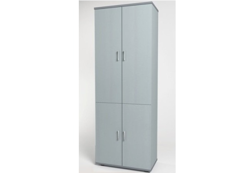 Шкаф высокий широкий (4 двери), цвет серый