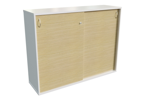 Шкаф-купе с топом и замком, цвет светлый дуб