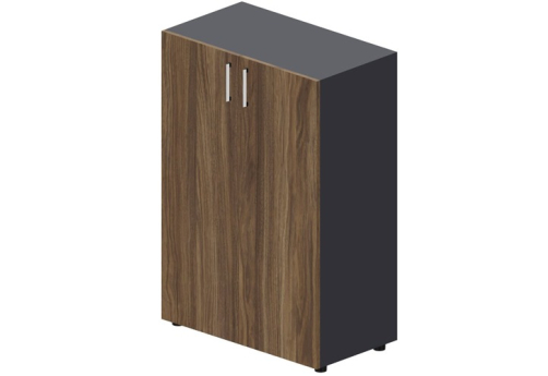 Шкаф средний закрытый Кристо Директ, цвет орех + антрацит