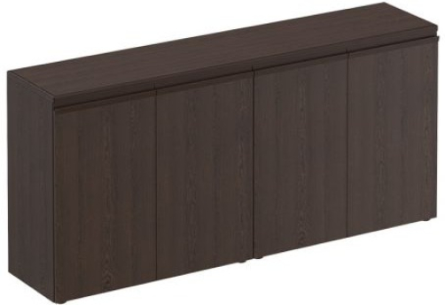 Шкаф для документов низкий закрытый Фиеста, цвет дуб черный