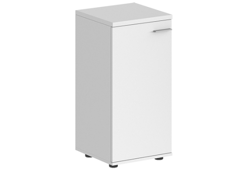 Шкаф низкий с задней стенкой HDF левый Индиго Вуд, цвет белый