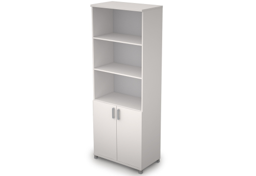 Шкаф высокий широкий (3 открытые полки), цвет белый