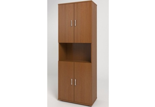 Шкаф высокий широкий с нишей, цвет орех