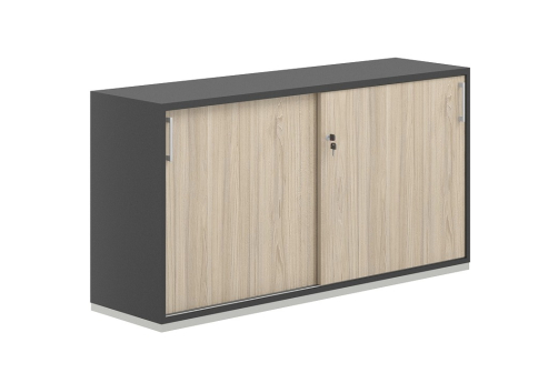 Шкаф-купе 2 уровня Фламинго, цвет антрацит + акация