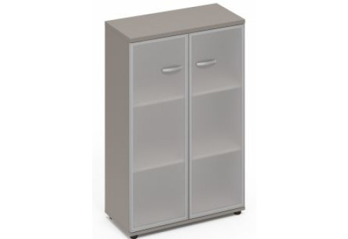 Шкаф средний со стеклом в раме Мира Нумо, цвет мокко премиум