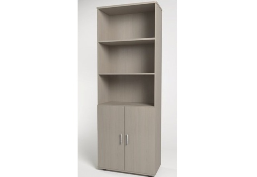 Шкаф высокий широкий (3 открытые полки), цвет дуб молочный
