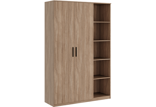 Гардероб с секцией с древесным фасадом Виенсо, цвет дуб