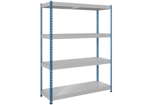 Стеллаж c оцинкованным настилом СФ1197, цвет серый + синий
