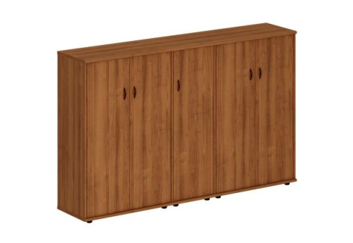 Шкаф комбинированный средний (закрытый + закрытый узкий + закрытый) Мансберг, цвет орех