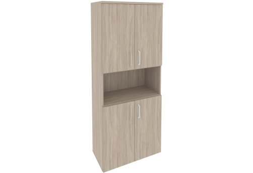 Шкаф высокий широкий с нишей, цвет дуб аттик