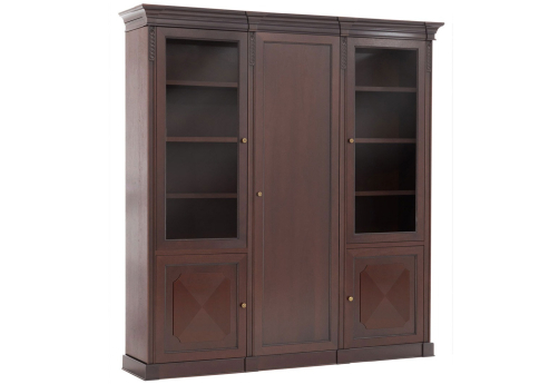 Шкаф комбинированный + гардероб Бруквиль, цвет орех
