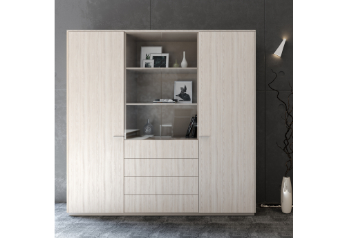 Шкаф комбинированный (гардероб 2 шт. + для документов с ящиками) Дания, цвет ясень