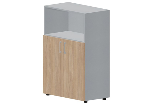 Шкаф средний с открытой полкой Киви, цвет светлый дуб
