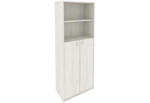 Шкаф высокий широкий (2 открытые полки), цвет дуб наварра