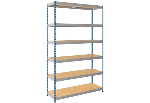Стеллаж СФ1195, цвет серый + синий