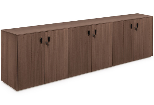 Шкаф 6 дверей, цвет эвкалипт темный + черный