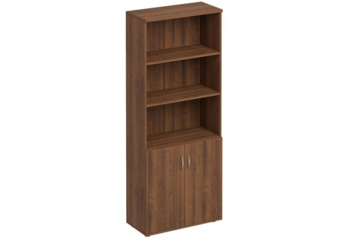 Шкаф для документов полузакрытый Прайм, цвет орех