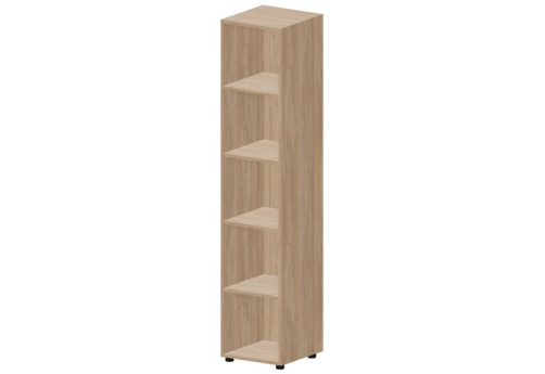 Стеллаж высокий узкий Киви, цвет светлый дуб