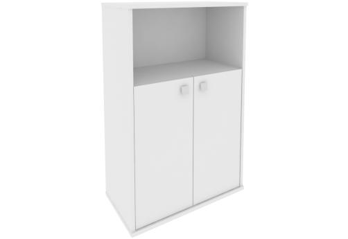 Шкаф средний широкий (1 открытая полка), цвет белый