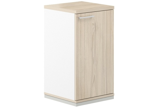 Шкаф правый 2 уровня Фламинго, цвет белый + акация