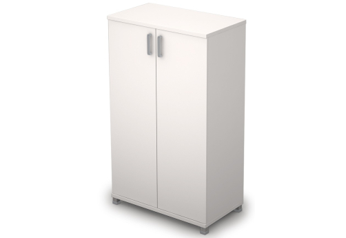 Шкаф средний широкий закрытый, цвет белый