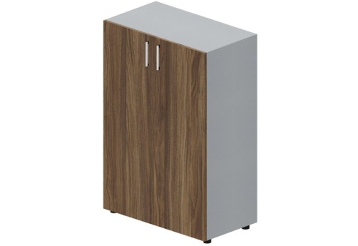 Шкаф средний закрытый Кристо Директ, цвет орех + титан