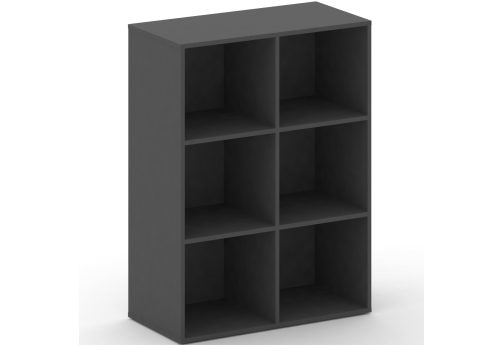 Стеллаж широкий средний Квентин, цвет базальт