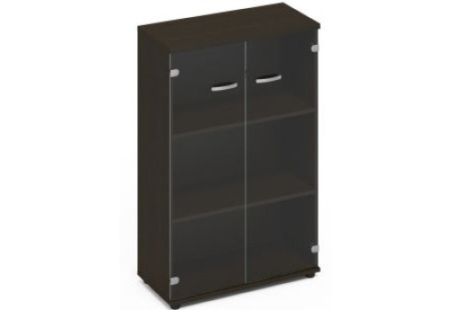 Шкаф средний со стеклом Мира Нумо, цвет венге