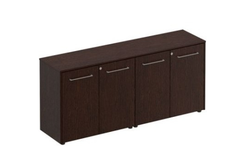 Шкаф комбинированный низкий (закрытый + закрытый) Эдвард, цвет венге