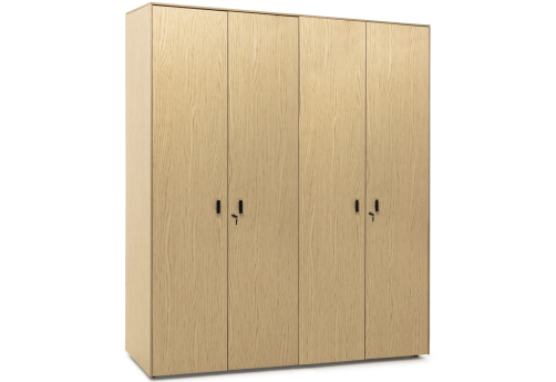 Шкаф для бумаг, цвет светлый дуб + черный