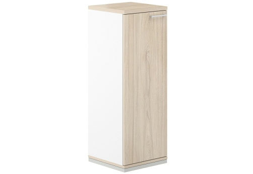 Шкаф левый 3 уровня Фламинго, цвет белый + акация