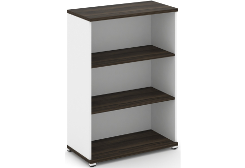 Стеллаж одна широкая секции 3 ниши Динен, цвет дуб мали-белый